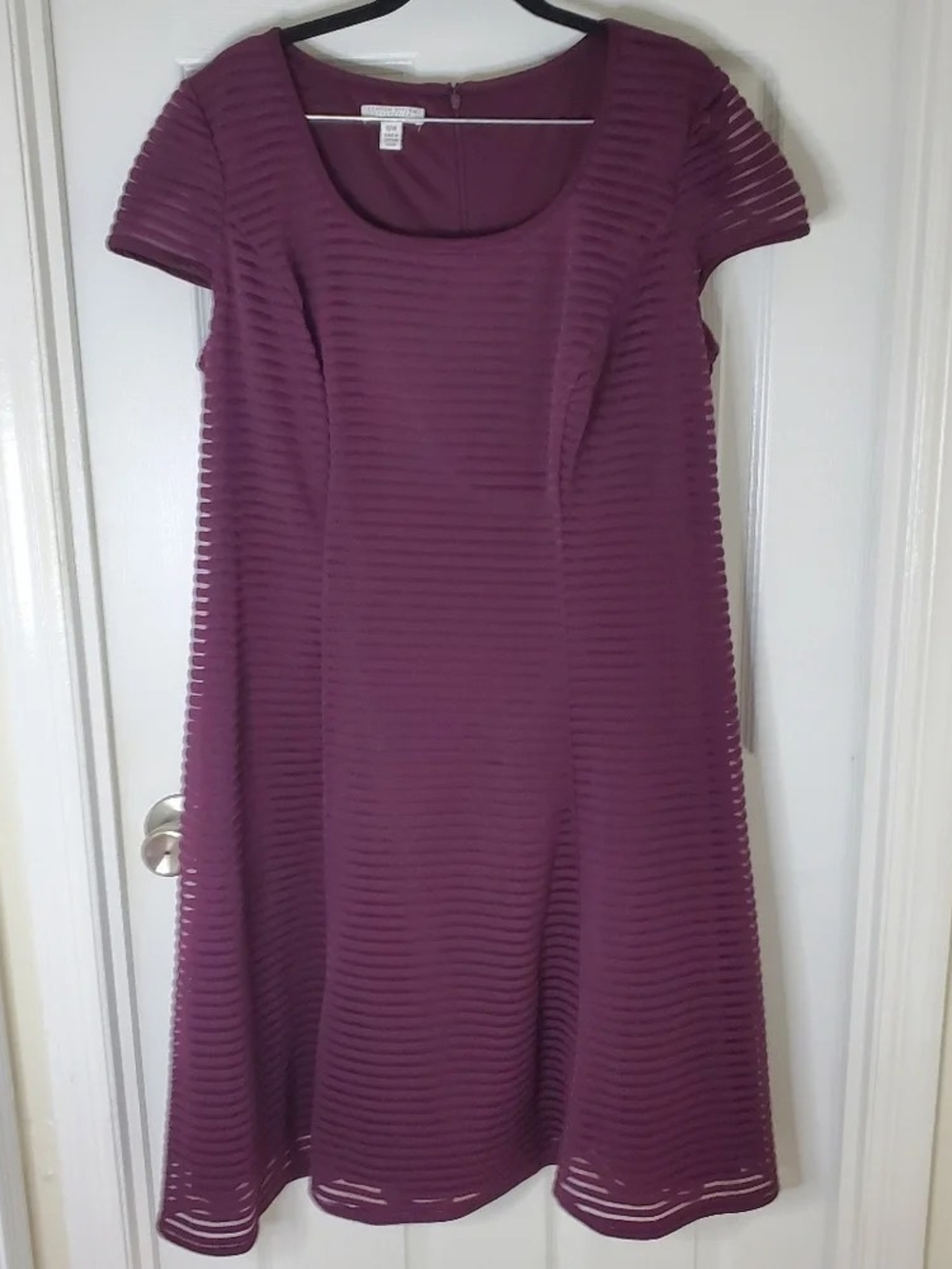 Ribbed Mini Dress in Purple Like New